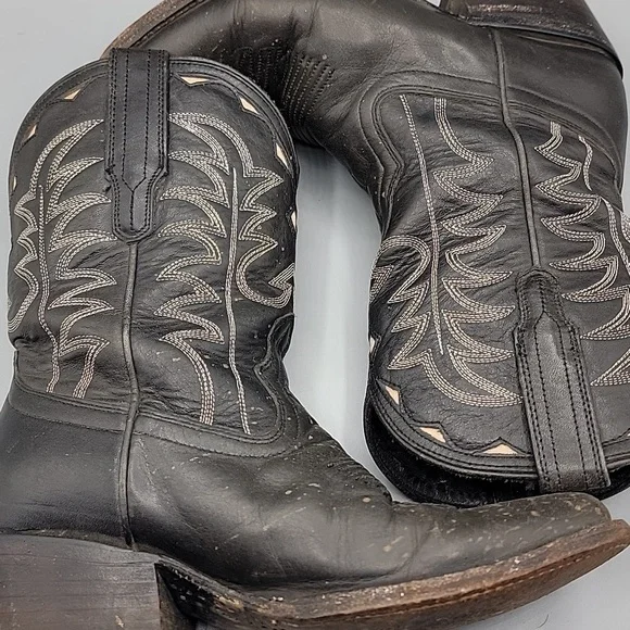 Tecovas Jolene Black Leather Boots 7.5 - Picture 4 of 14